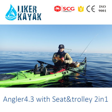 HDPE/LLDPE Fishing Kayak with Unique Seat&Trolley